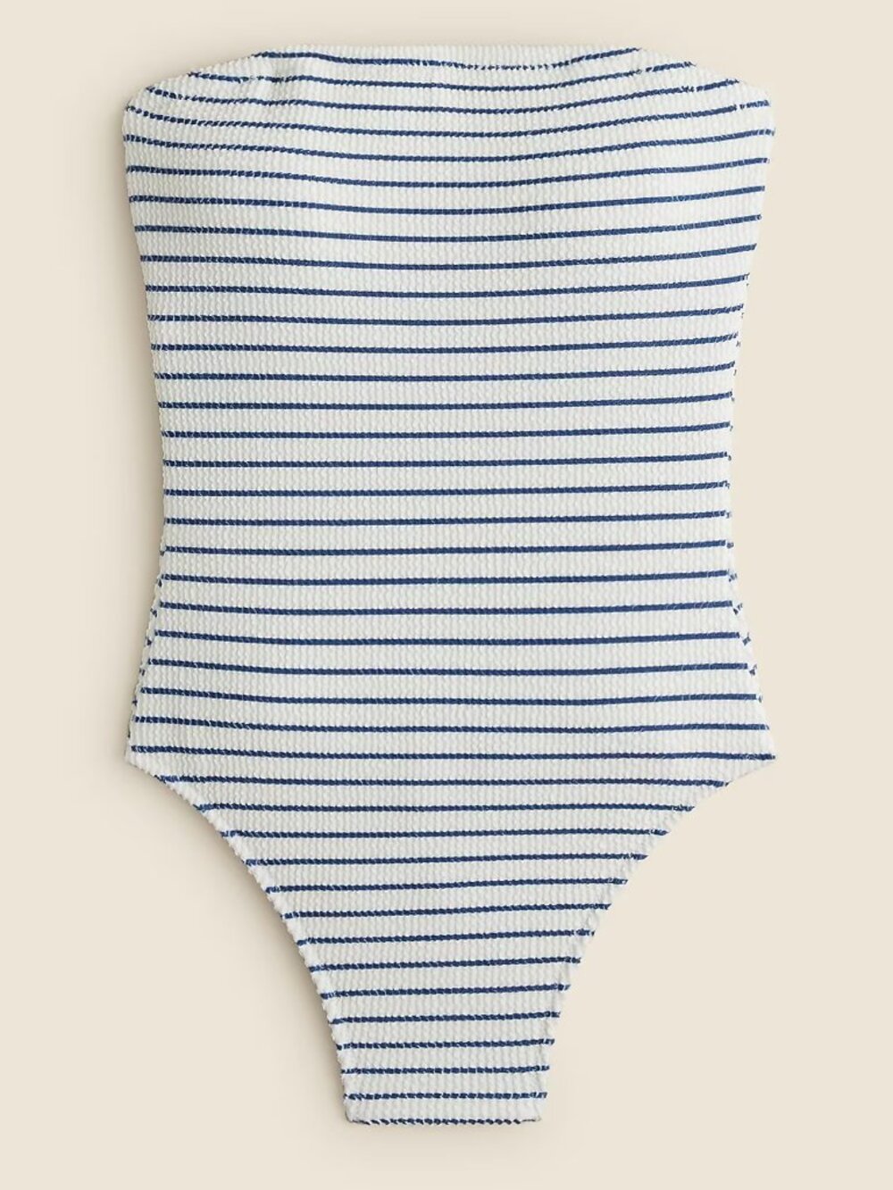 J. Crew White/Blue Stripe Gemma Bandeau Scrunchie One-Piece/NWT/12 - Picture 5 of 16